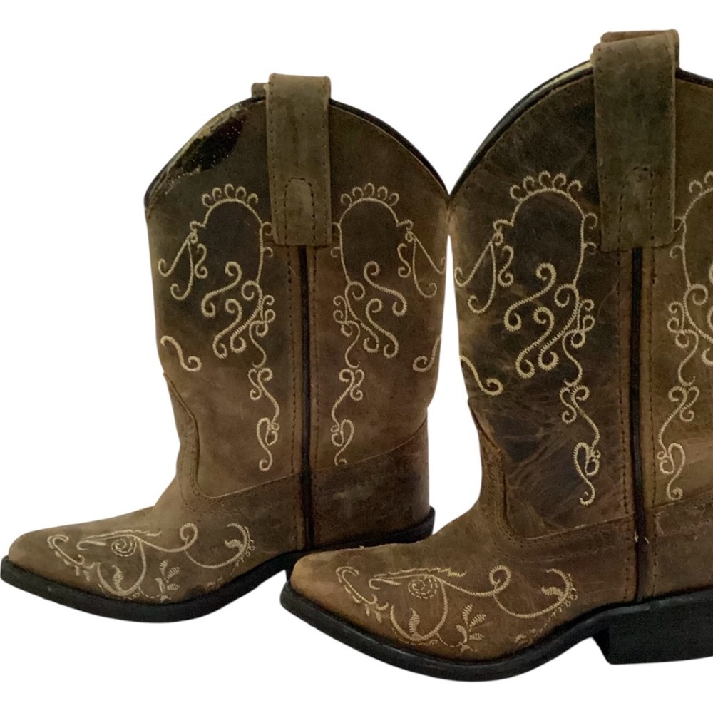 Smoky Mountain Jolene Leather Embroidered Western Boot 3754C Girls Size 8.5R - Picture 7 of 7